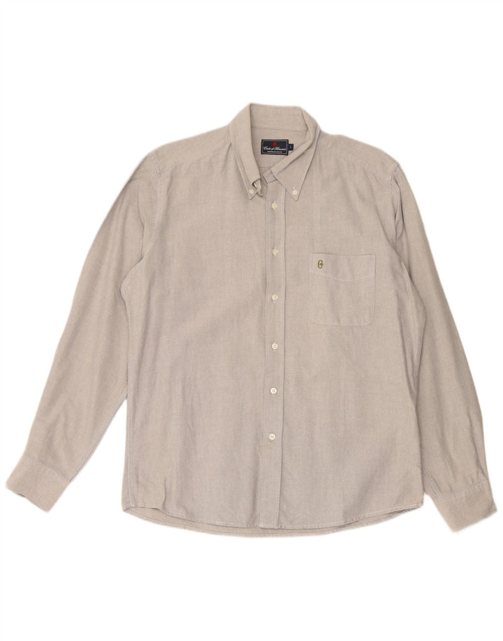 Camisa masculina CONTE OF FLORENCE grande algodão cinza
