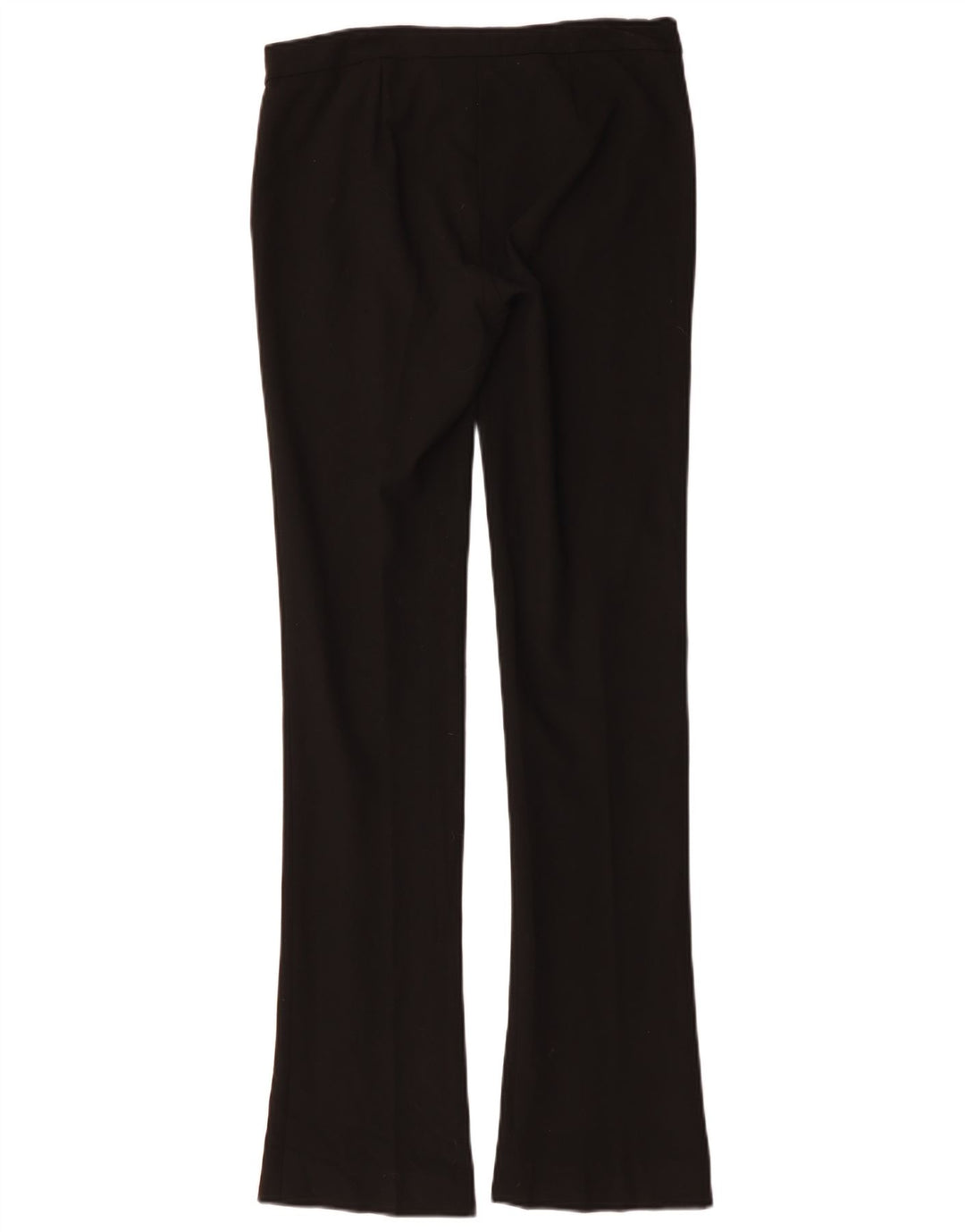 Calça feminina Trussardi Bootcut Suit IT 40 pequena W30 L34 poliéster preto