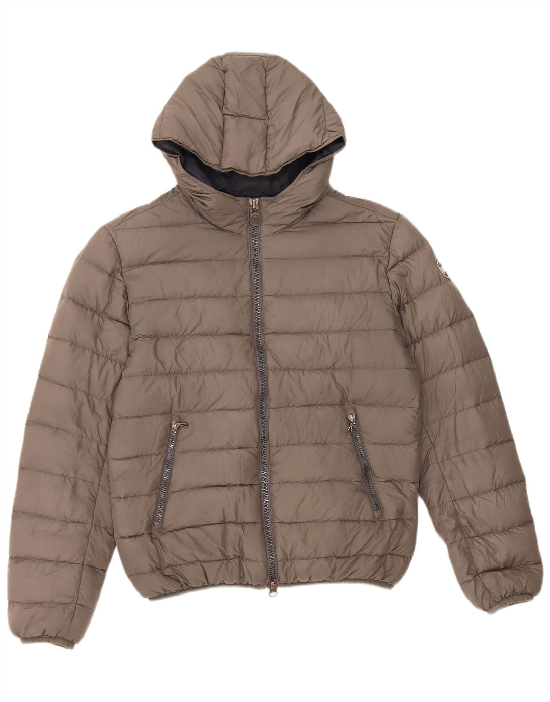 Jaqueta acolchoada com capuz feminino Colmar IT 44 poliéster cinza médio