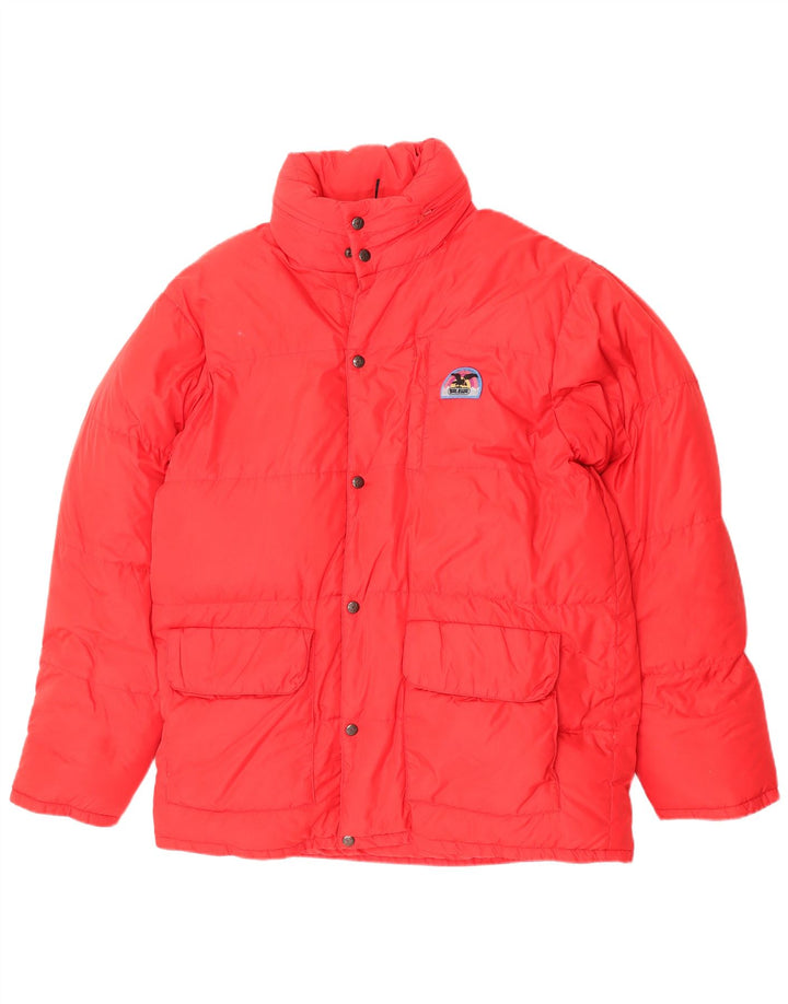 Jaqueta masculina acolchoada com capuz SALEWA UK 38 poliamida vermelha média