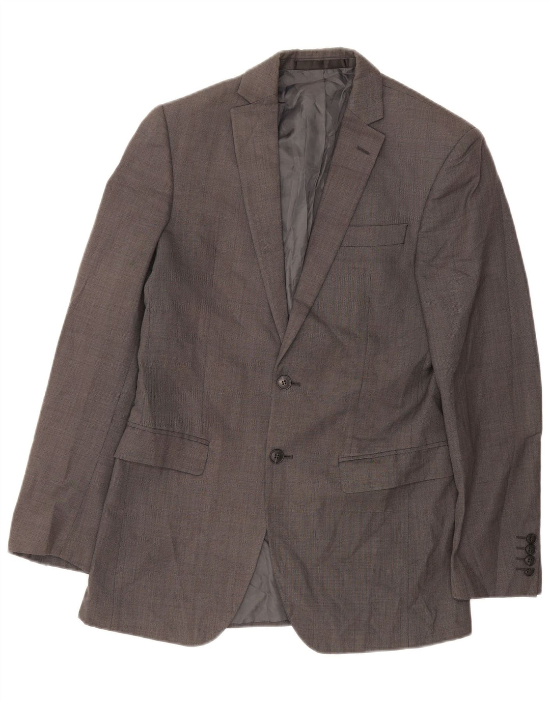 Jaqueta blazer masculina de 2 botões Marks & Spencer Reino Unido 36 pequena lã cinza