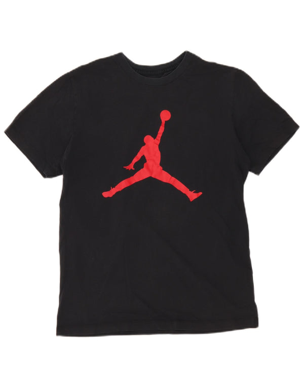 Jordan Camiseta masculina gráfica top pequeno algodão preto
