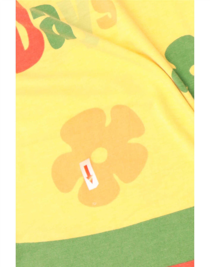 Camiseta gráfica masculina S.Oliver Top grande bloco colorido amarelo