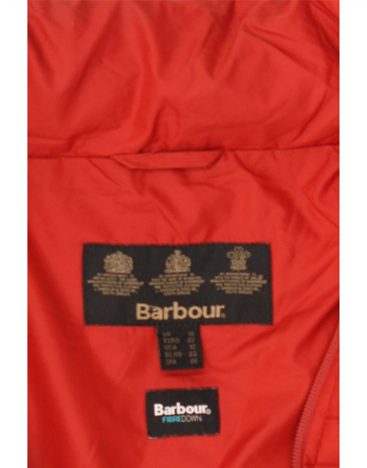 Jaqueta acolchoada feminina Barbour UK 16 grande vermelho