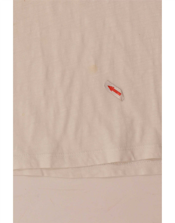 Camiseta feminina Levi's UK 14 médio algodão branco