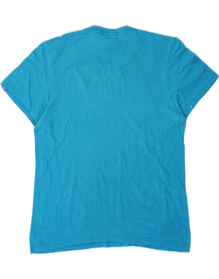 ADIDAS Mens Graphic T-Shirt Top Medium Blue Vintage Adidas and Second-Hand Adidas from Messina Hembry 
