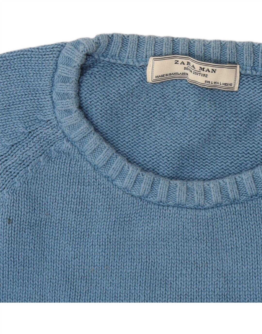 Zara Suéter masculino com gola redonda, grande listrado multicolorido