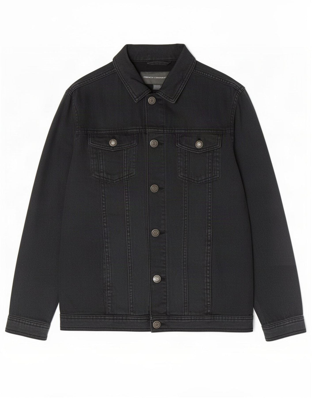 Jaqueta jeans masculina French Connection UK 38 algodão preto médio