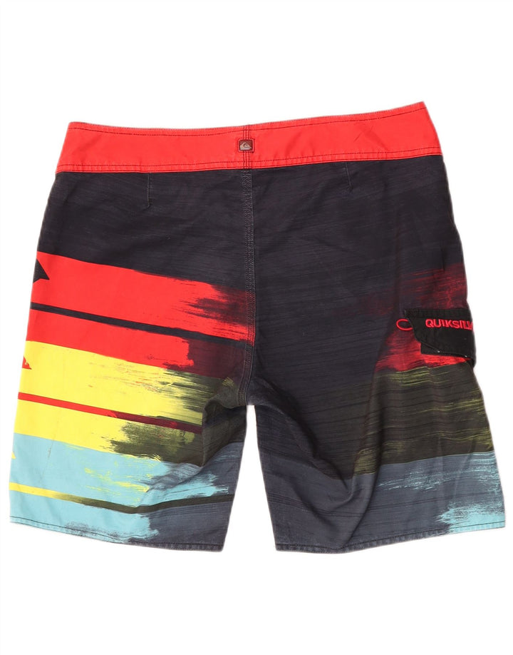 Shorts de natação masculino Quiksilver Graphic médio listrado multicolorido