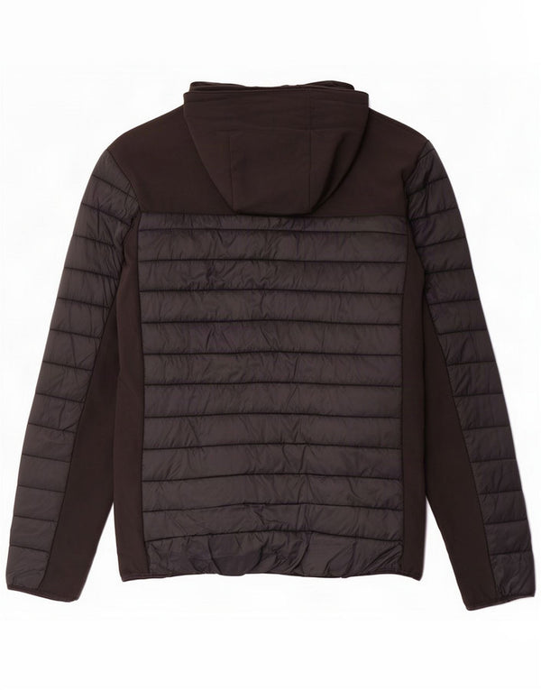 Mountain Warehouse Jaqueta acolchoada masculina com capuz UK 40 Nylon preto grande