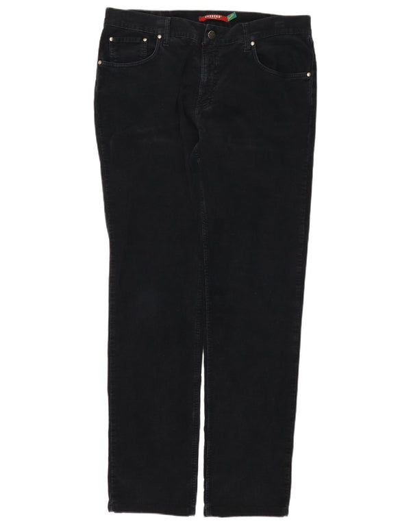 Calça masculina Carrera 700 reta de veludo W36 L32 algodão azul marinho