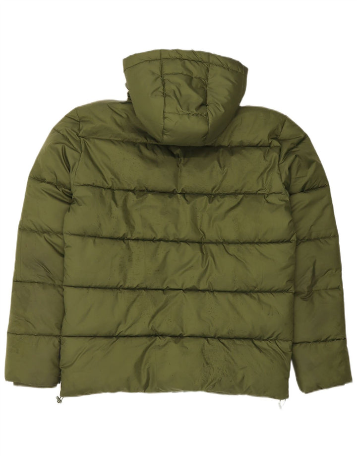 Jaqueta masculina acolchoada com capuz ELLESSE UK 36 poliéster verde pequeno