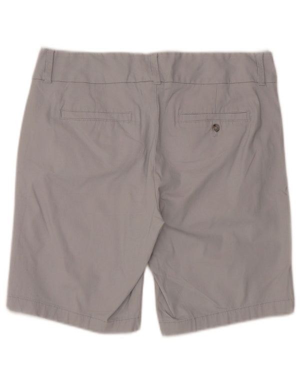 J. CREW Shorts Chino Feminino US 6 Médio W30 Algodão Cinza