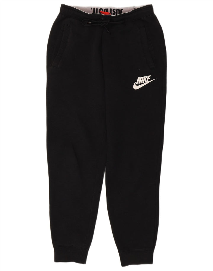 Nike Mens Treino Calças Joggers Pequeno Algodão Preto