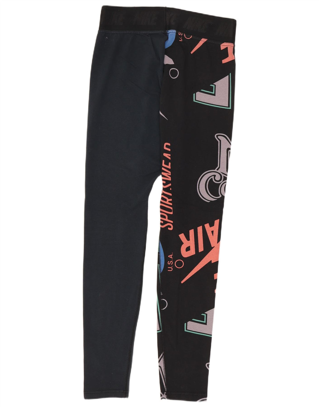 Leggings Nike Femininas Graphic UK 12 Médio Algodão Preto
