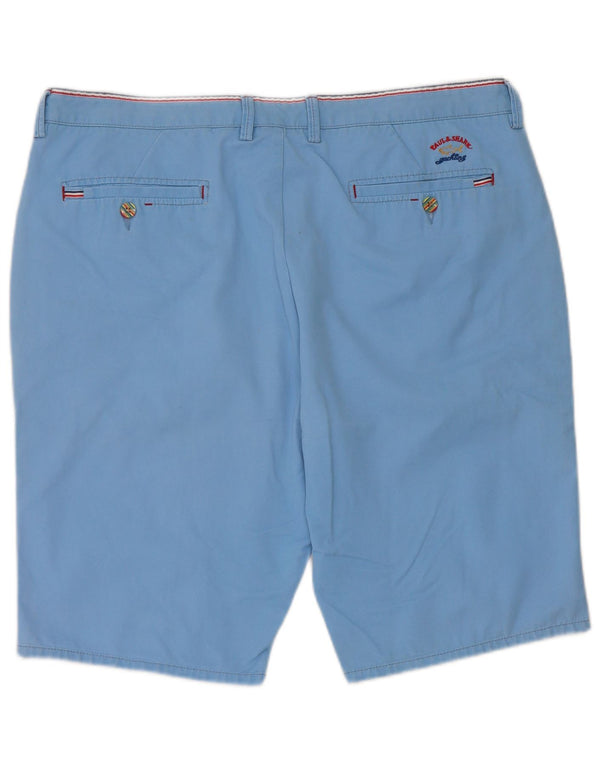 Paul & Shark Mens Chino Shorts W36 Grande Algodão Azul