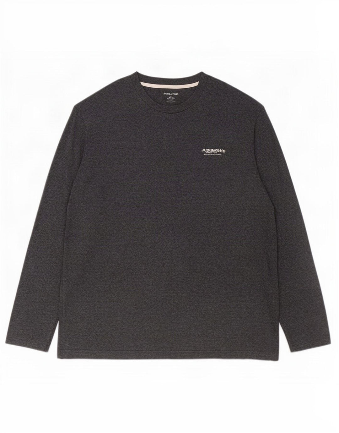 Jack & Jones Top masculino de manga comprida 2XL algodão cinza
