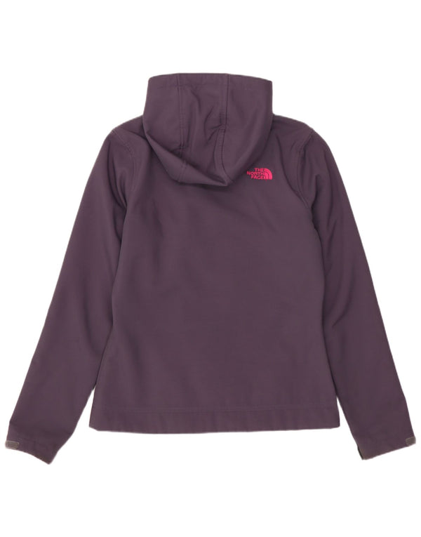 Jaqueta corta-vento feminina com capuz THE NORTH FACE UK 10 pequena roxa