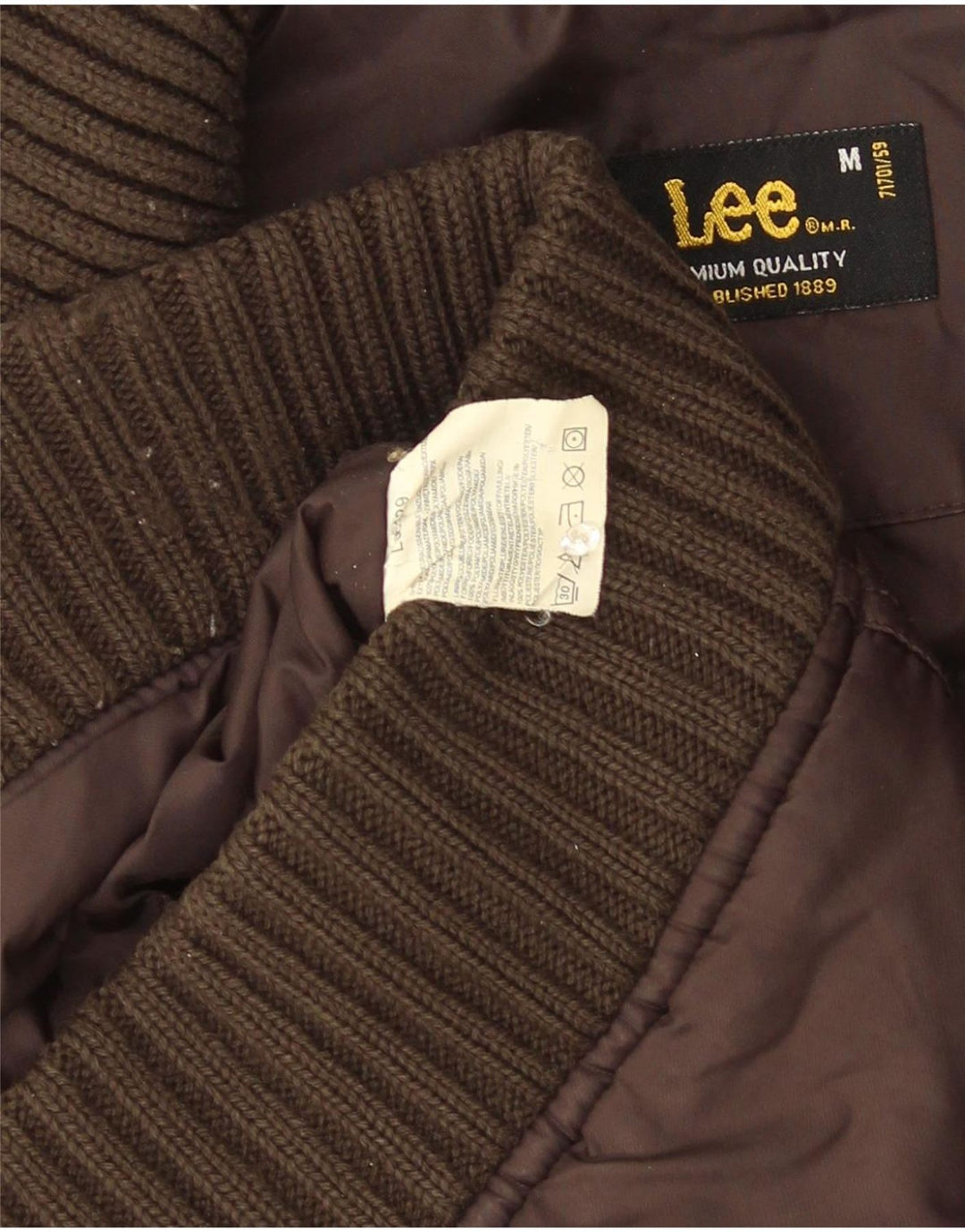 Lee Mens Bomber Jacket UK 38 Médio Marrom Poliamida