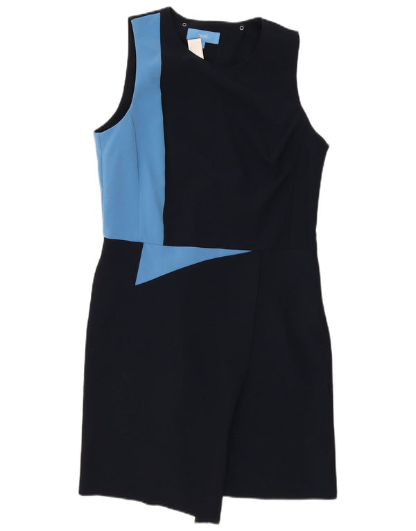 Próximo Vestido feminino sem mangas com bainha UK 14 grande bloco colorido azul marinho