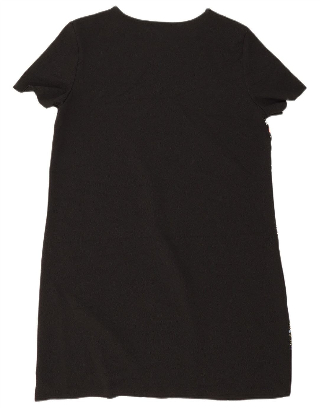 Vestido feminino Zara com padrão abstrato em mudança Reino Unido 14 médio preto