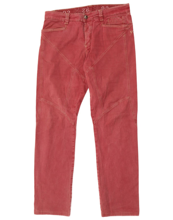 9.2 by Carlo Chionna Calça reta casual masculina W36 L33 Algodão Borgonha