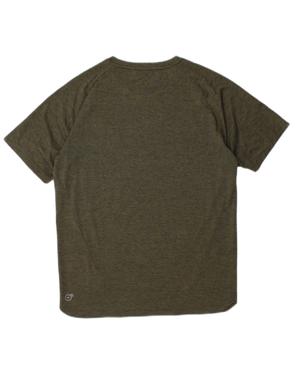 Puma Mens Graphic T-Shirt Top Pequeno Poliéster Cáqui