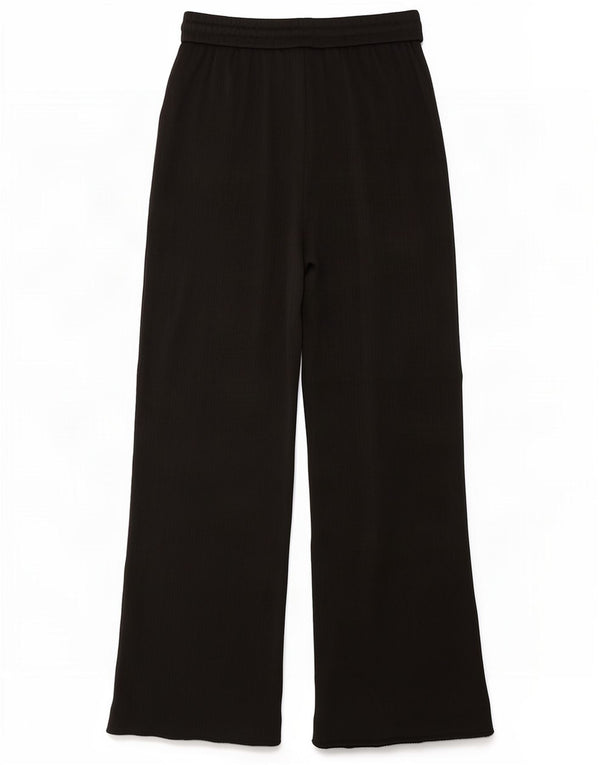 Zara Calça feminina cintura alta com pernas largas Reino Unido 12 médio W28 L31 preta