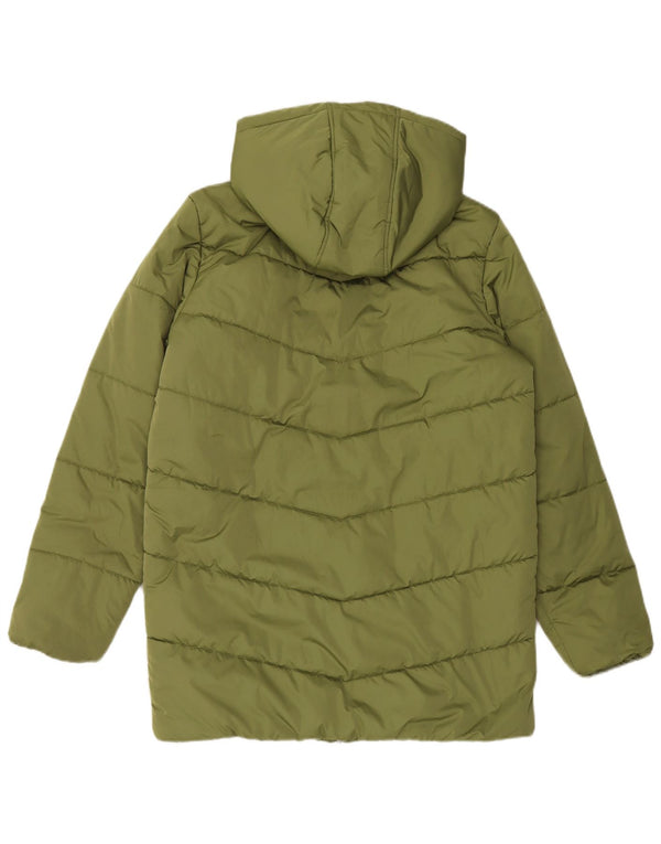 Casaco acolchoado com capuz feminino Vans UK 16 grande verde
