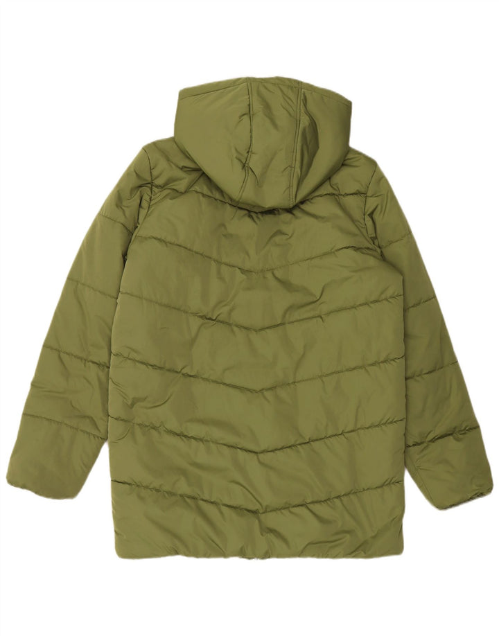 Casaco acolchoado com capuz feminino Vans UK 16 grande verde
