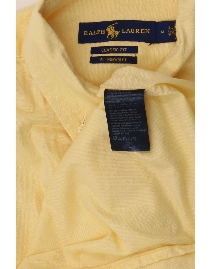 Camisa masculina Ralph Lauren Classic Fit algodão amarelo médio