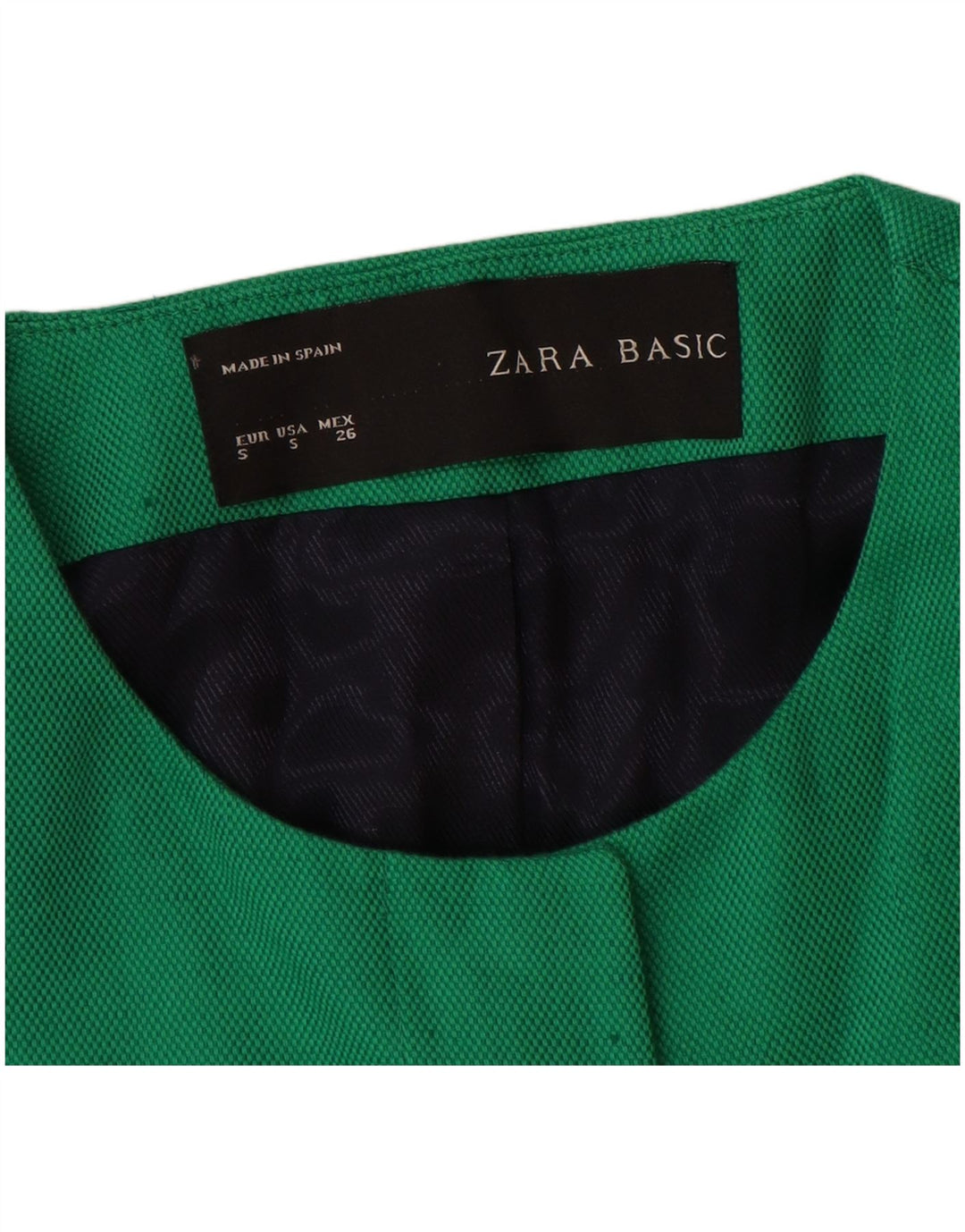 Sobretudo feminino Zara UK 10 pequeno algodão verde