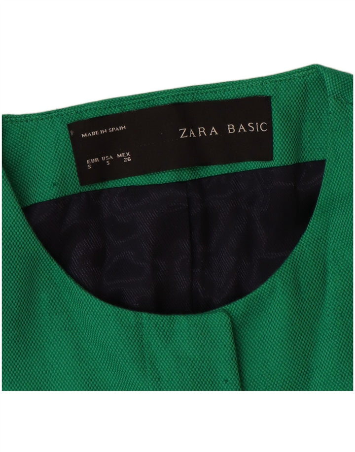 Sobretudo feminino Zara UK 10 pequeno algodão verde