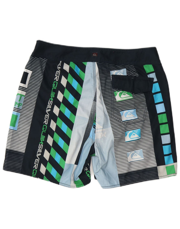 Quiksilver Mens Graphic Natação Shorts Grande Multicolorido Geométrico