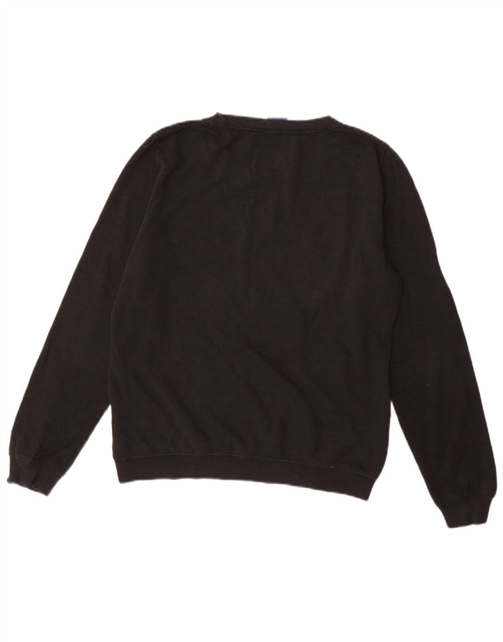 NIKE feminino gráfico moletom jumper UK 14 médio preto algodão