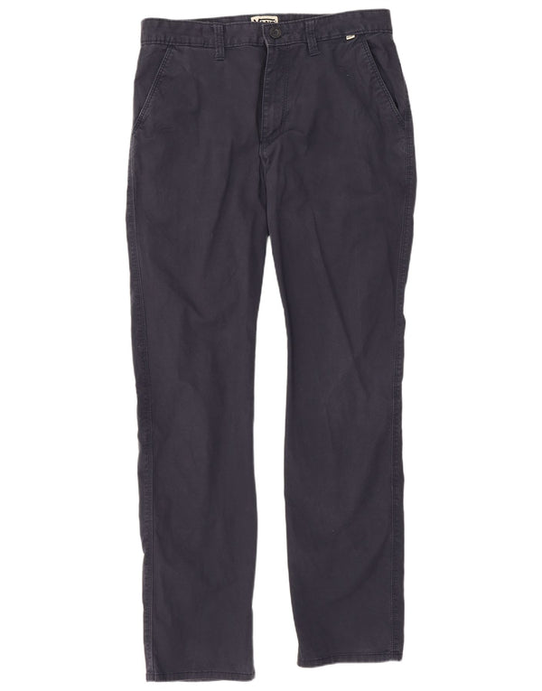 Calça chino reta masculina Vans W30 L29 algodão azul marinho