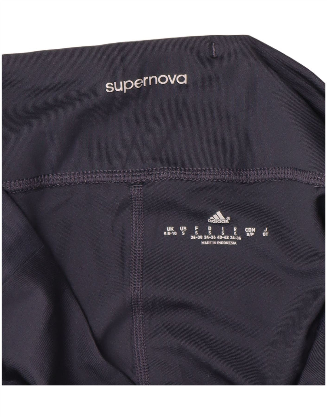 Adidas Womens Supernova Capri Leggings UK 8/10 Pequeno Azul Marinho Poliéster