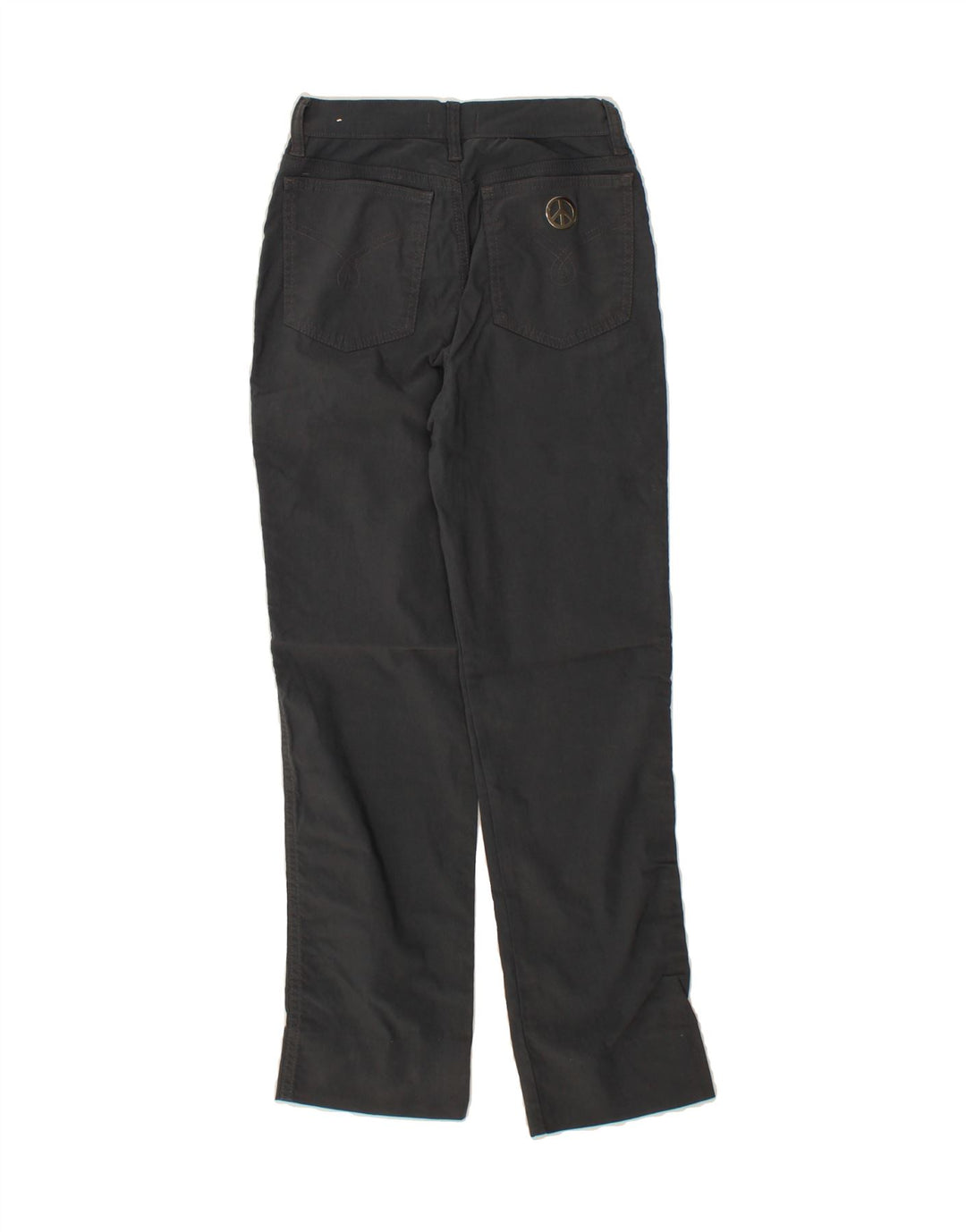 MOSCHINO Womens Straight Casual Trousers W27 L26 Black Vintage Moschino and Second-Hand Moschino from Messina Hembry 