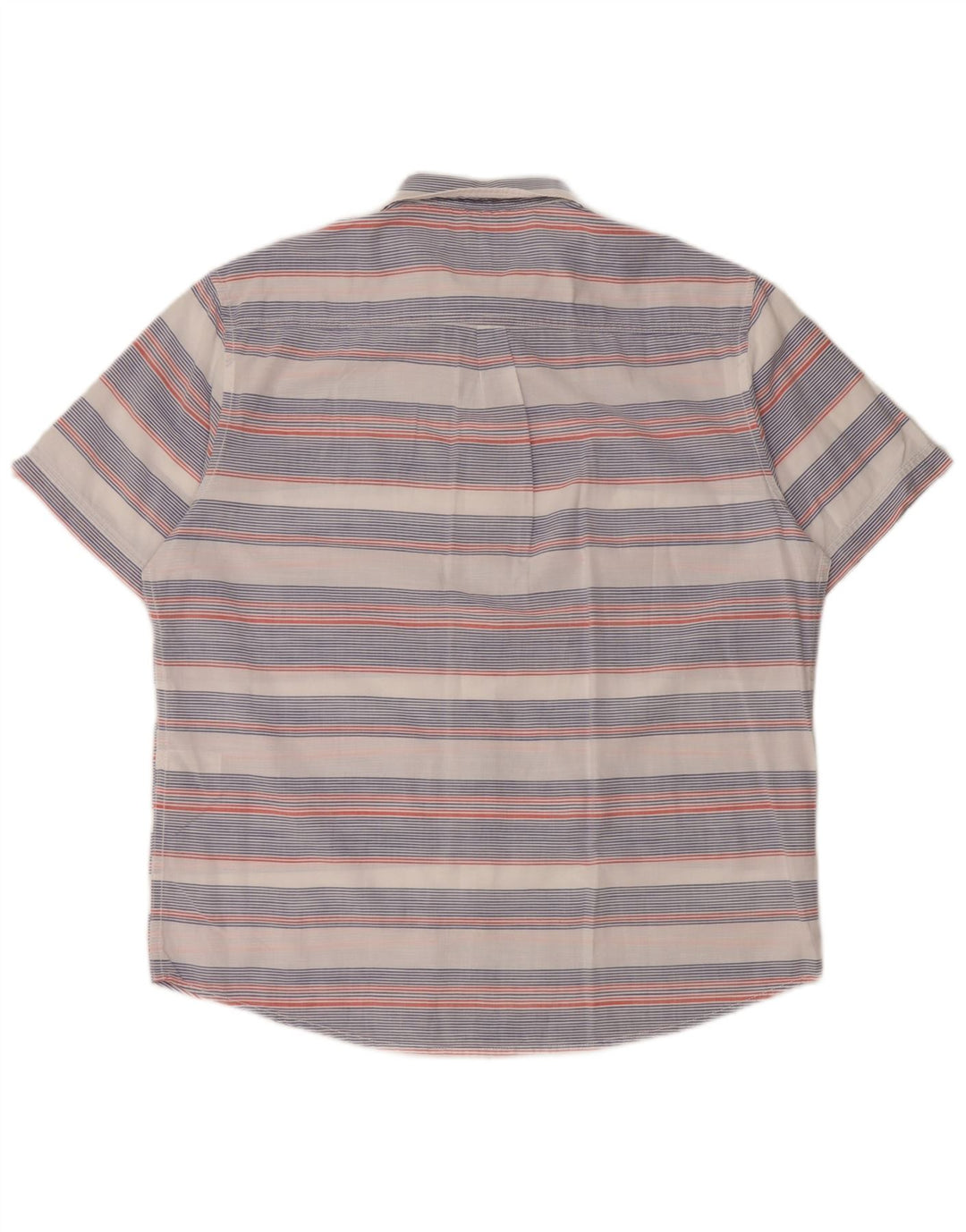 Camisa masculina de manga curta JAMES PRINGLE algodão listrado branco médio