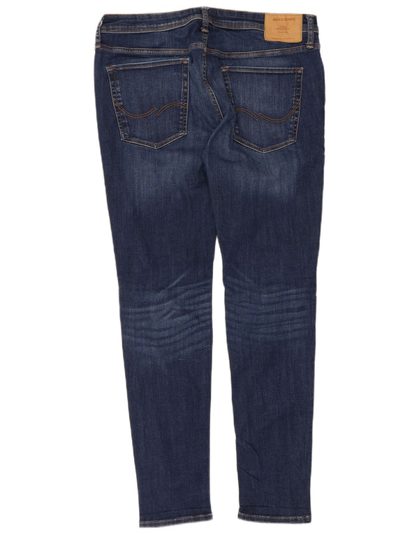 Jack & Jones Masculino Tom Skinny Jeans W36 L32 Azul Marinho Algodão