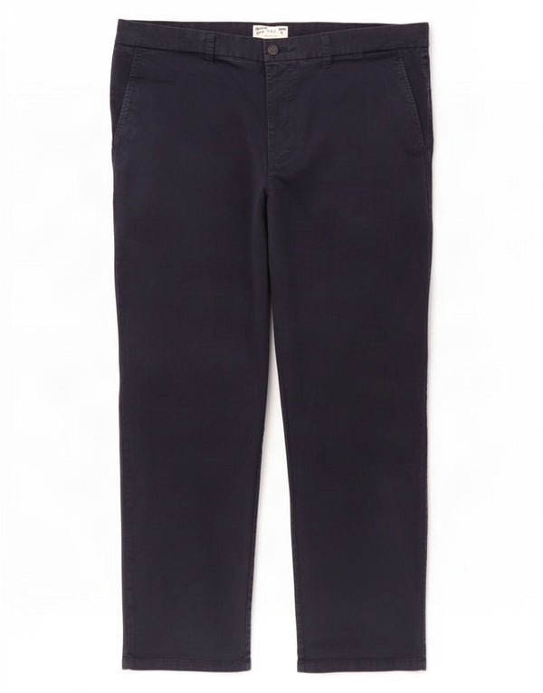 Calça Chino Masculina Marks & Spencer Solta Fit W42 L33 Algodão Azul Marinho
