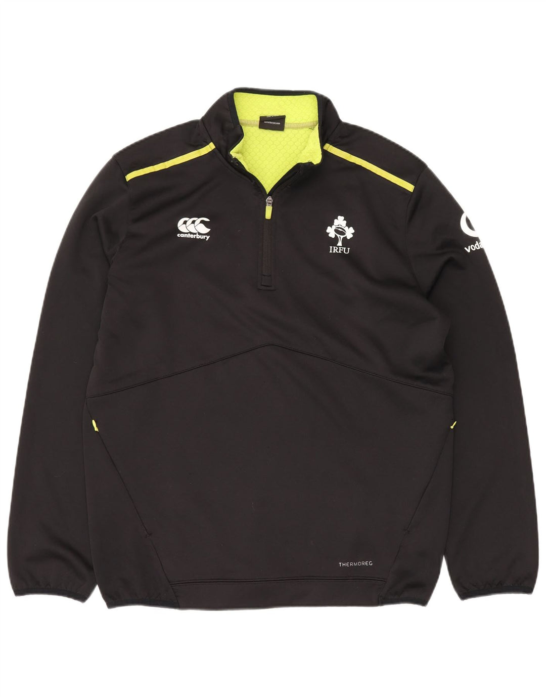 CANTERBURY Masculino IRFU moletom com capuz com zíper e gola XL preto poliéster