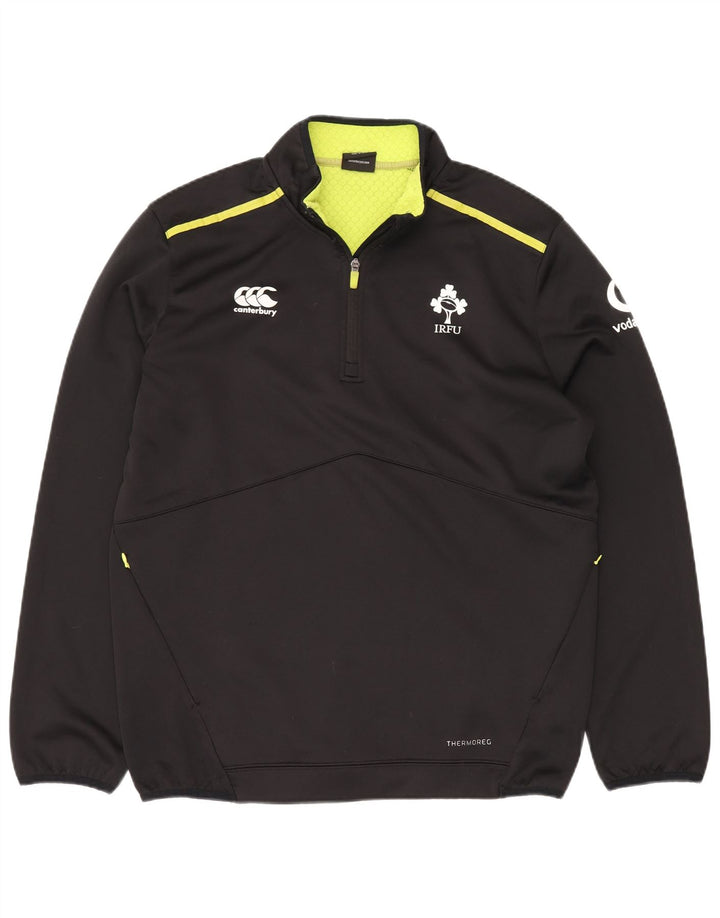 CANTERBURY Masculino IRFU moletom com capuz com zíper e gola XL preto poliéster