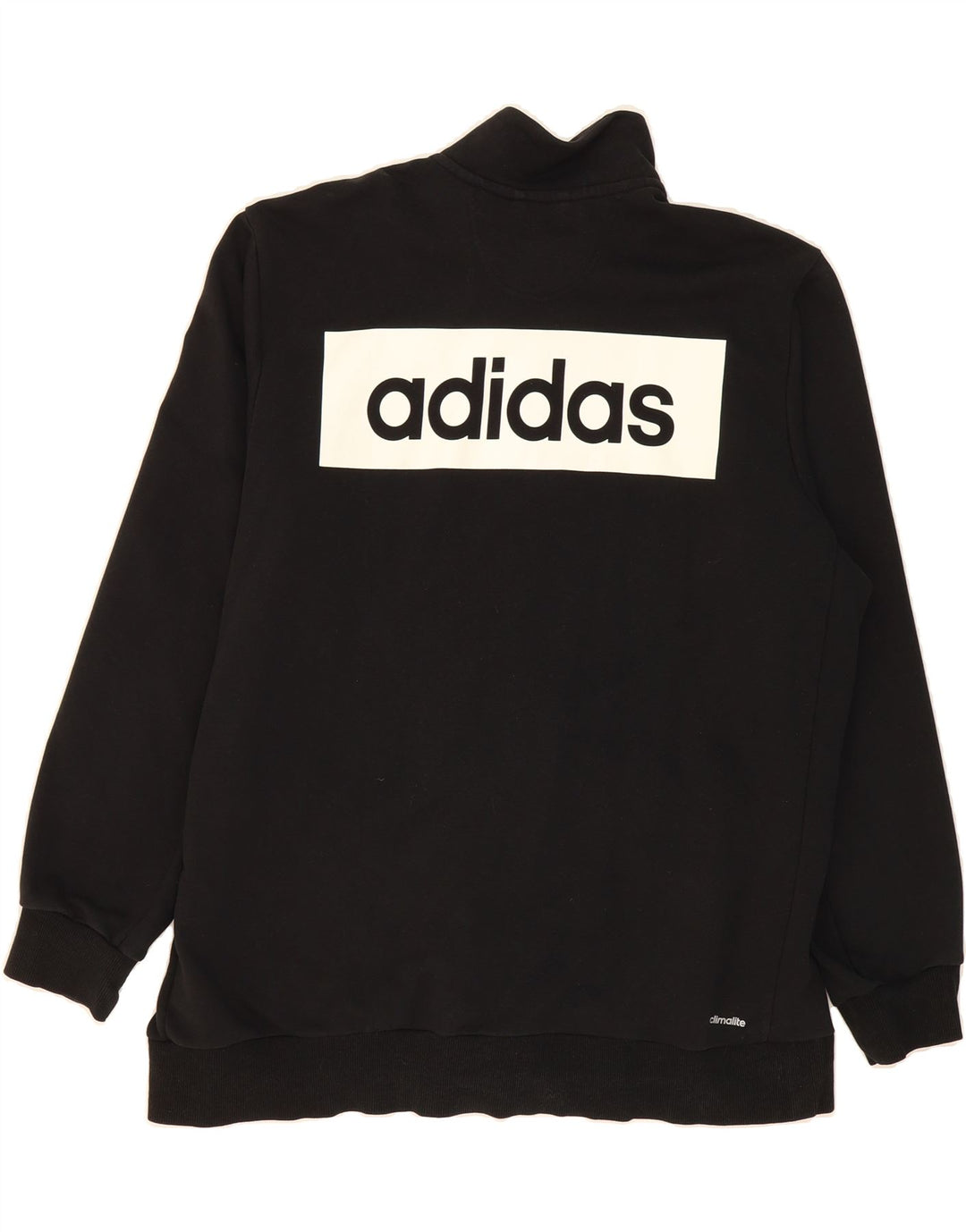 ADIDAS Mens Climalite Graphic Tracksuit Top Jacket 2XL Black Cotton Vintage Adidas and Second-Hand Adidas from Messina Hembry 