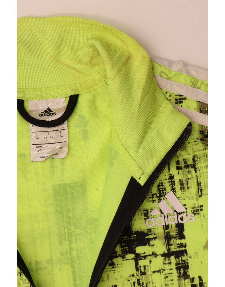 Jaqueta Adidas Meninos Treino Top 13-14 Anos Verde Colorblock Poliéster