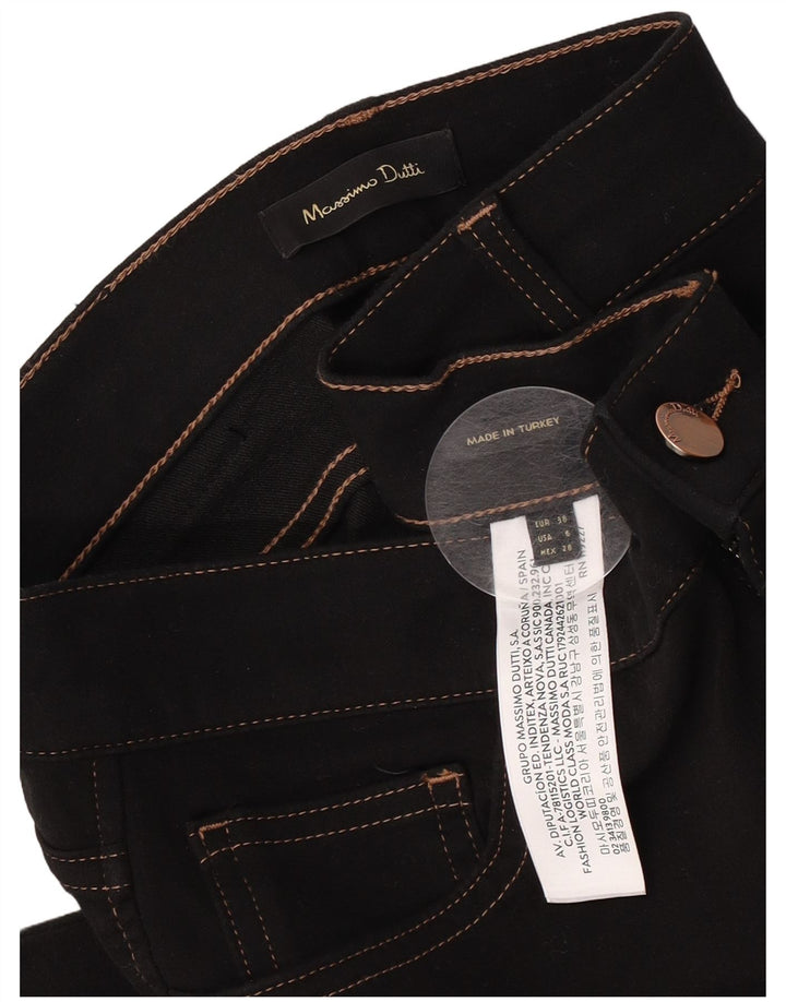 Jeans Slim Feminino Massimo Dutti EU 38 Pequeno W28 L30 Algodão Preto