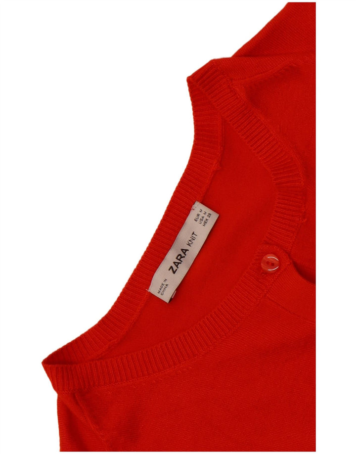 Suéter cardigã feminino Zara Reino Unido 14 médio laranja