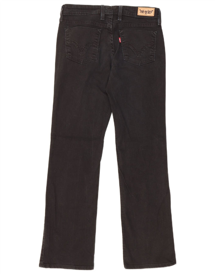 Calça jeans feminina Levi's 627 Straight W29 L30 algodão preto