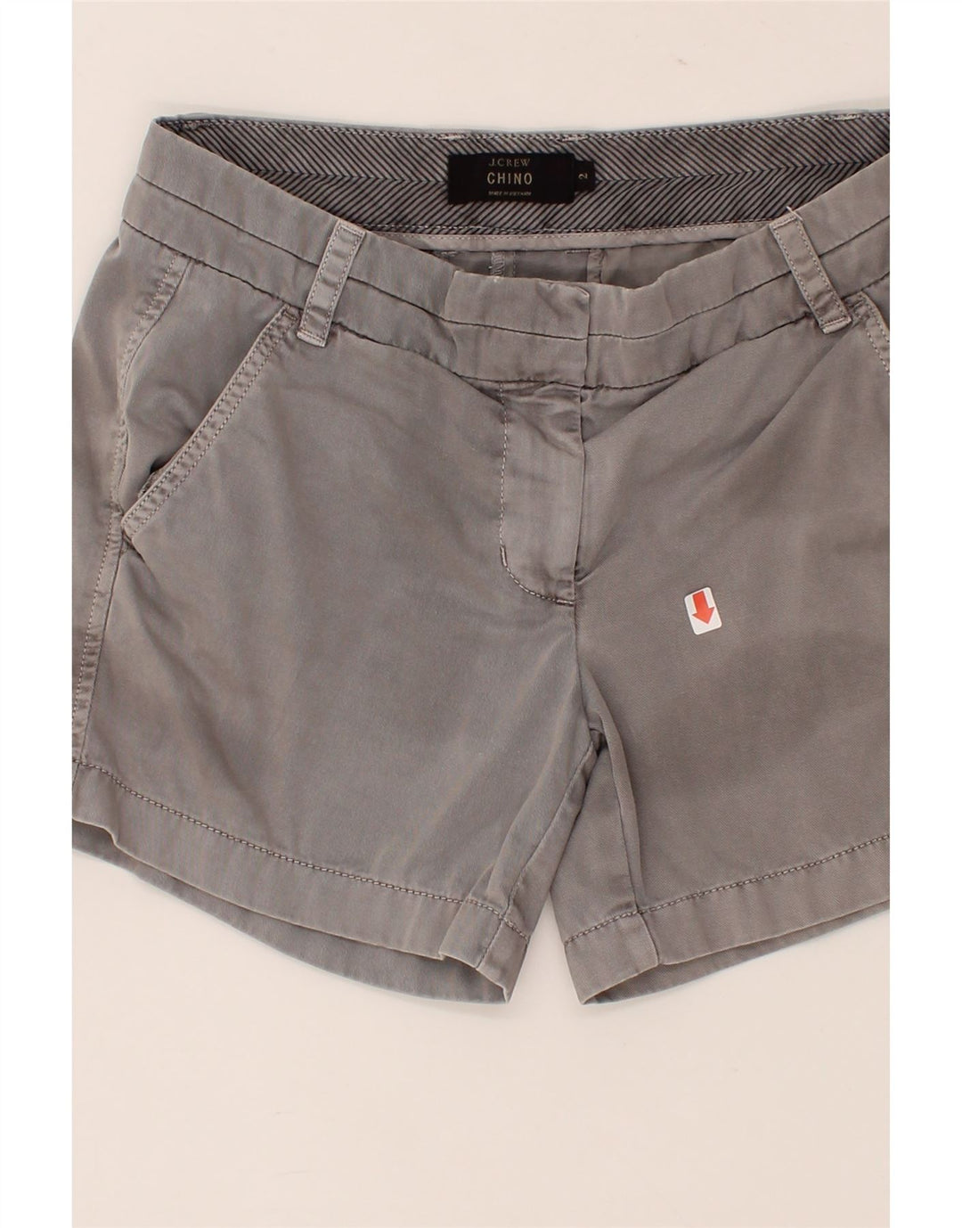 J. CREW Womens Chino Shorts US 2 XS W25  Grey Cotton Vintage J. Crew and Second-Hand J. Crew from Messina Hembry 