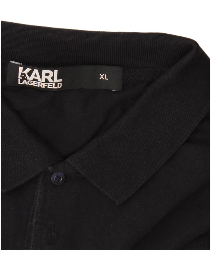 Camisa polo masculina Karl Lagerfeld XL azul marinho